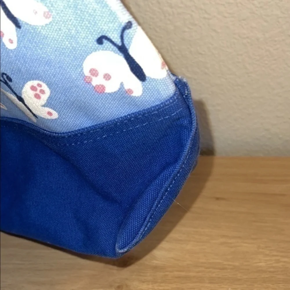 NOT FOR SALE Pottery Barn Kids Blue Butterfly Print‎ Cotton Canvas Tote Bag